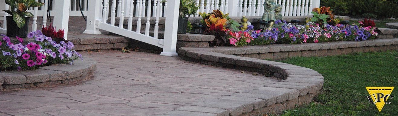 Patio with Flower Beds