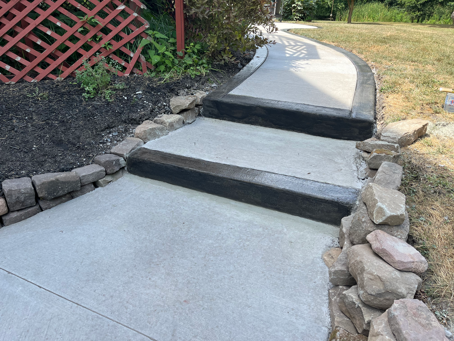Hardscape concrete walkway Rochester NY
